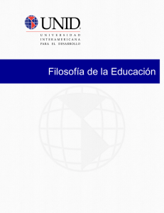 Filosofía de la Educación