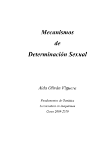 Mecanismos de Determinación Sexual