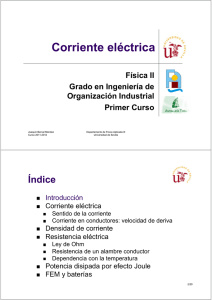 Corriente eléctrica - Universidad de Sevilla