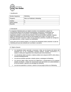 I. Identificación Nombre Asignatura Marketing Programa Minor en