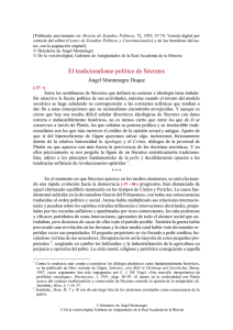 pdf El tradicionalismo político de Sócrates / Ángel Montenegro