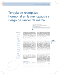 Terapia de reemplazo hormonal en la menopausia y riesgo de