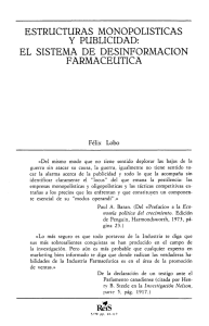 La publicidad en la industria farmacéutica. Lobo, Félix (REIS Nº 5