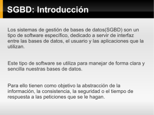 SGBD: Introducción
