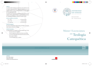 Teología Catequética - Universidad Eclesiástica San Dámaso