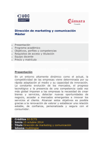 Dirección de marketing y comunicación Máster