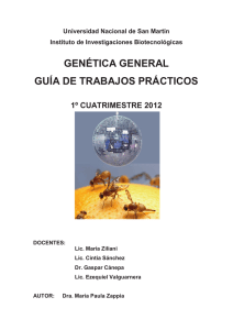 GENÉTICA GENERAL GUÍA DE TRABAJOS PRÁCTICOS