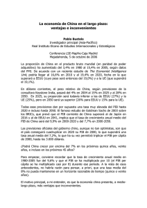 La economía de China en el largo plazo: ventajas e