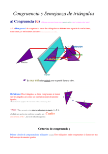 Congruencia y Semejanza de triángulos