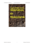 Las Matemáticas en Mesopotamia www.librosmaravillosos.com