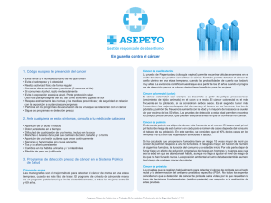 En guardia contra el cáncer