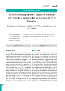 Factores de riesgo para el ingreso y difusión del virus de la