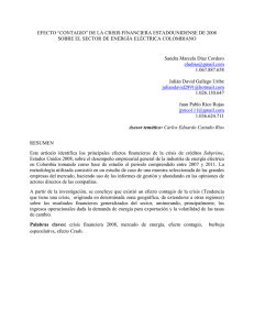 EFECTO “CONTAGIO” DE LA CRISIS FINANCIERA