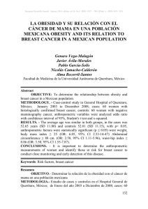 la obesidad y su relación con el cáncer de mama en una población