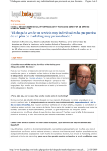 “El abogado vende un servicio muy individualizado que precisa de