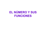 el número y sus funciones