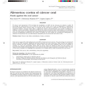 Alimentos contra el cáncer oral