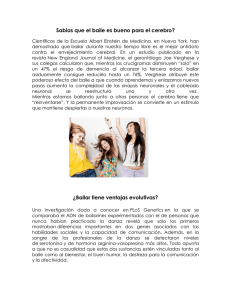 Sabias que el baile es bueno para el cerebro? ¿Bailar tiene