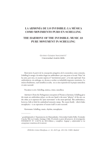 la armonía de lo invisible: la música como - e-Spacio