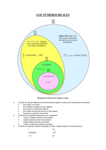 DIAGRAMA DE VENN DE LOS NÚMEROS REALES en PDF