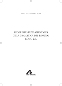 problemas fundamentales de la gramática del español