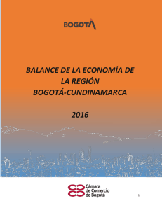 balance de la econom&iacute;a de la regi&oacute;n bogot&aacute;