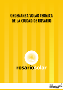 Ordenanza solar termica de la ciudad de rosario.