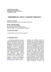 sindrome de lynch y cancer familiar x