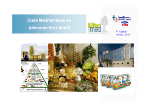 Dieta mediterranea alimentos infantiles
