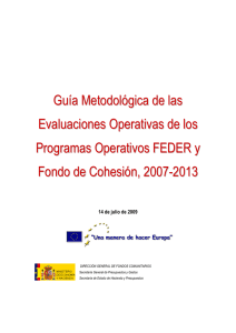 Guía Metodológica de las Evaluaciones Operativas de los