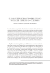 el carácter normativo del estado social de derecho en colombia
