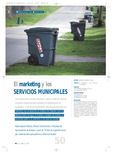 El marketing y los SERVICIOS MUNICIPALES