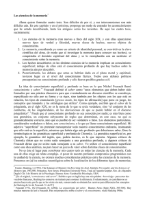 Las ciencias de la memoria