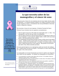 Lo que necesita saber de las mamografías y el cáncer de seno