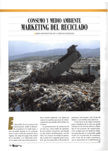 Consumo y medio ambiente - Markenting del reciclado