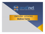 ENGLISH LESSONS Stative Verbs