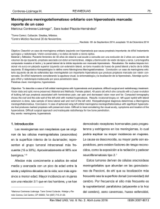 Meningioma meningoteliomatoso orbitario con hiperostosis marcada