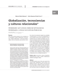 Globalización, tecnociencias y culturas relacionales