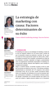 La estrategia de marketing con causa: Factores determinantes de su