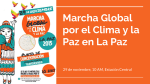 Marcha Global por el Clima y la Paz en La Paz