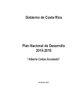 Gobierno de Costa Rica Plan Nacional de Desarrollo 2015-2018