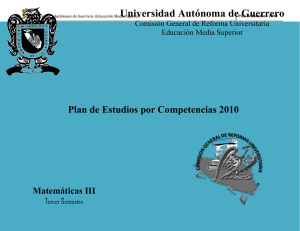 Matematicas III - Comisión General de Reforma universitaria