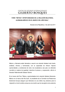 1 FORO “RETOS Y OPORTUNIDADES DE LA RELACIÓN