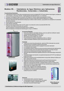 Calentadores de Agua Eléctricos para Aplicaciones Residenciales