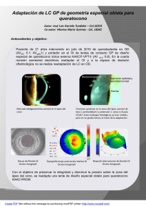 Adaptación de LC GP de geometría especial oblata para queratocono