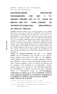 PÁRRAFO TERCERO LEY 23.737. FALTA