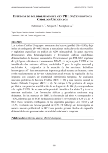 ESTUDIOS DE POLIMORFISMO DEL GEN PHLDA2 EN BOVINOS