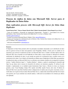 Proceso de réplica de datos con Microsoft SQL Server para el