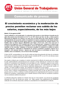 El Crecimiento económico y la moderación de precios permiten