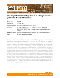 Estudio por Resonancia Magnética de la patología tendinosa y